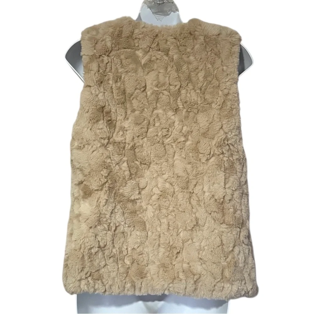 Zara Girls Beige Faux Fur Vest Size 11/12